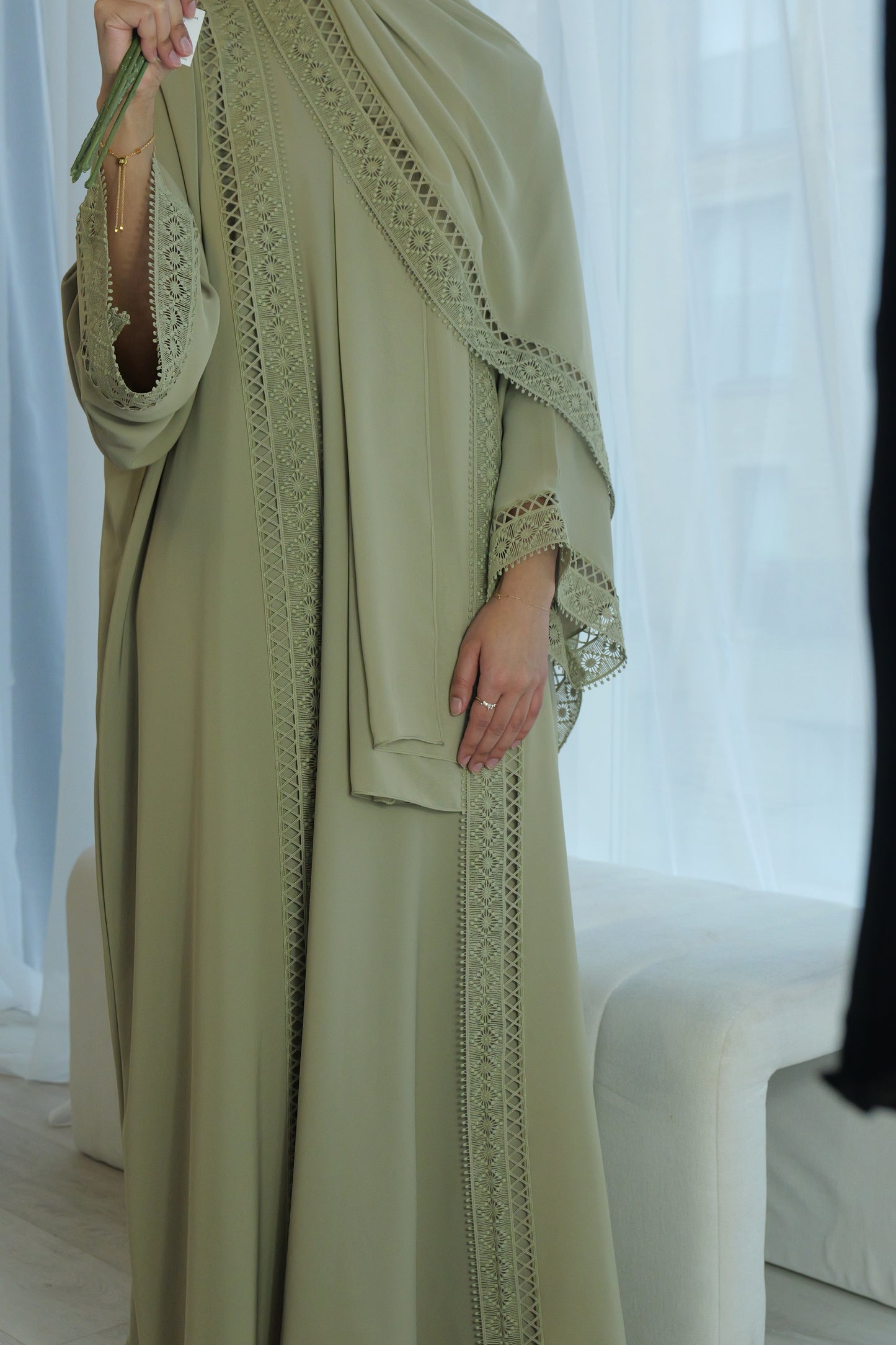 PRE ORDER - Safra Abaya in Sage
