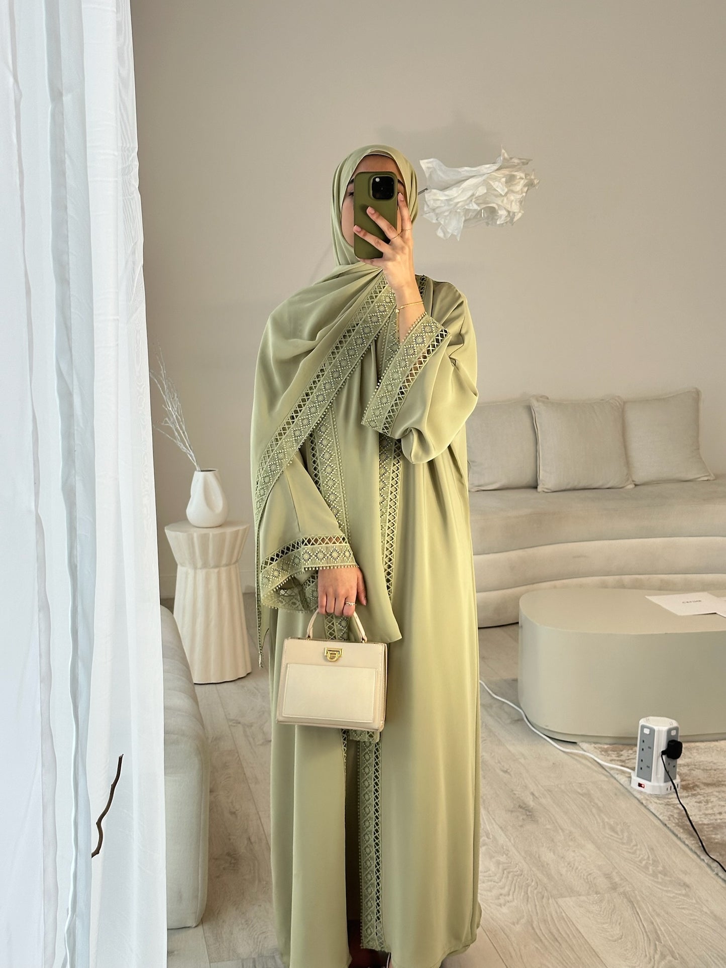 PRE ORDER - Safra Abaya in Sage