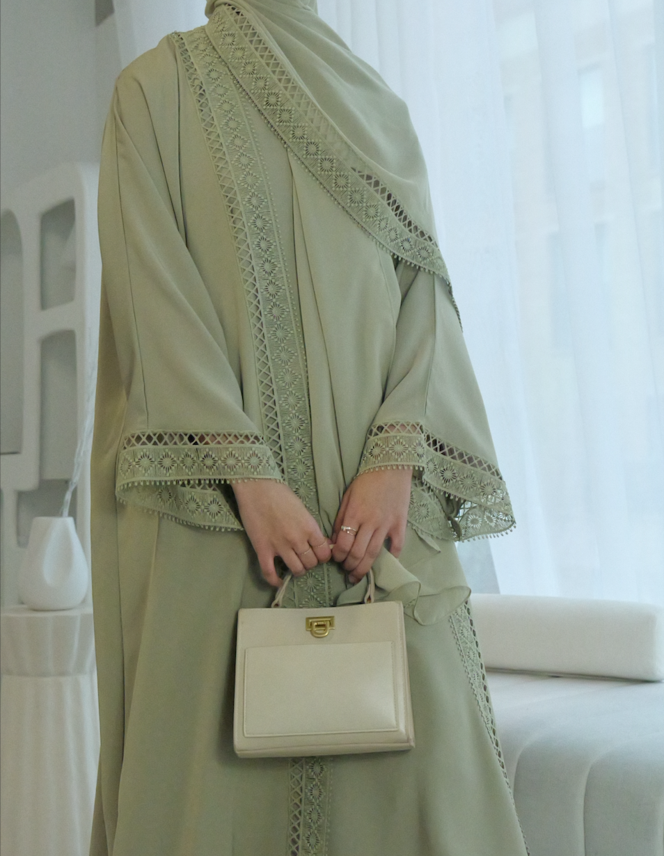 PRE ORDER - Safra Abaya in Sage